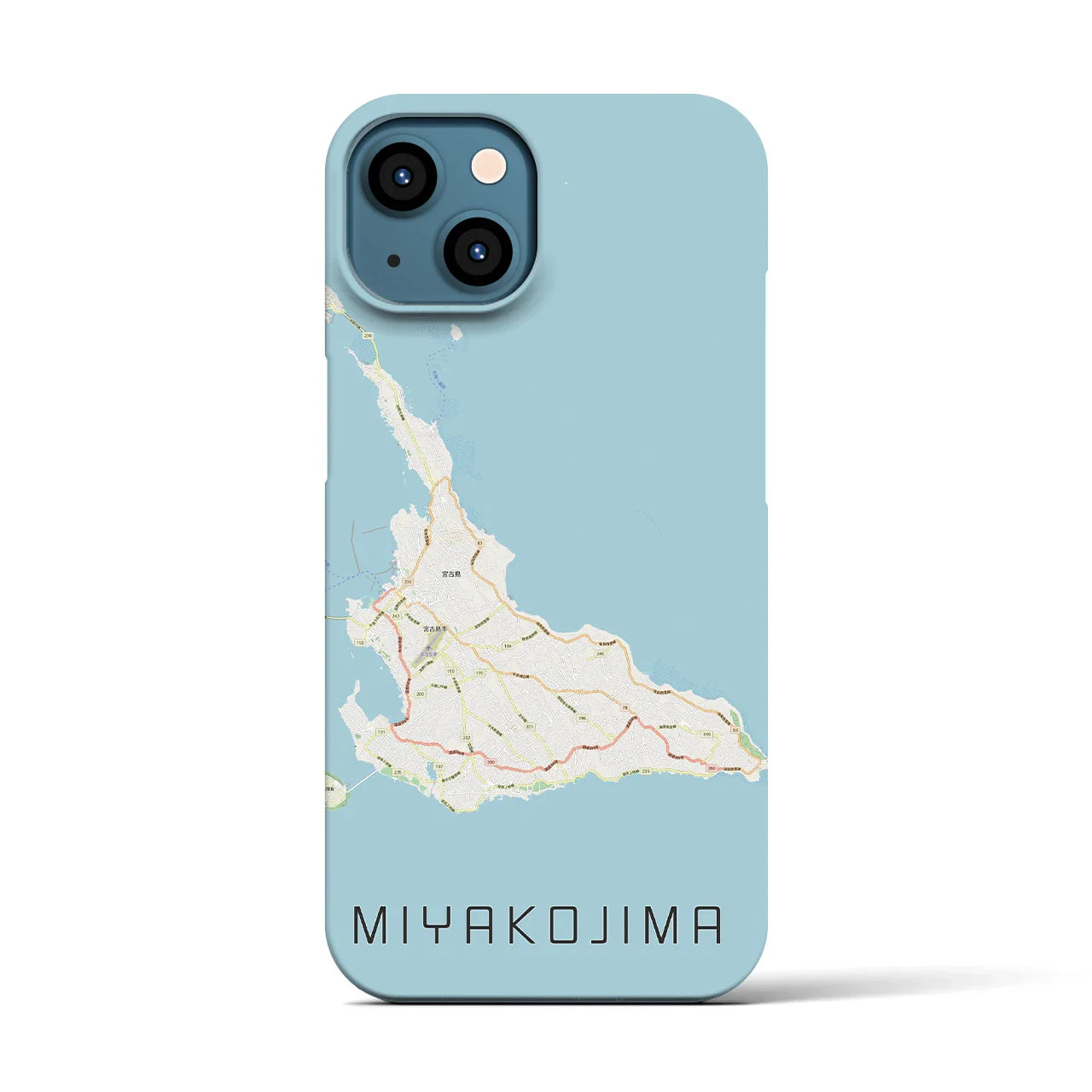 【宮古島(沖縄県)】地図柄iPhoneケース(バックカバータイプ)