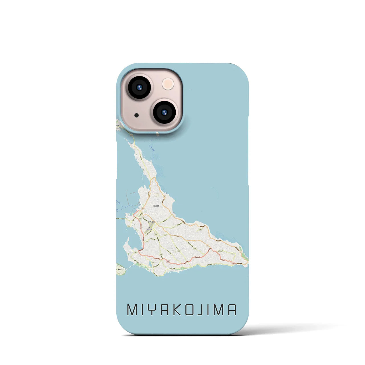 【宮古島(沖縄県)】地図柄iPhoneケース(バックカバータイプ)