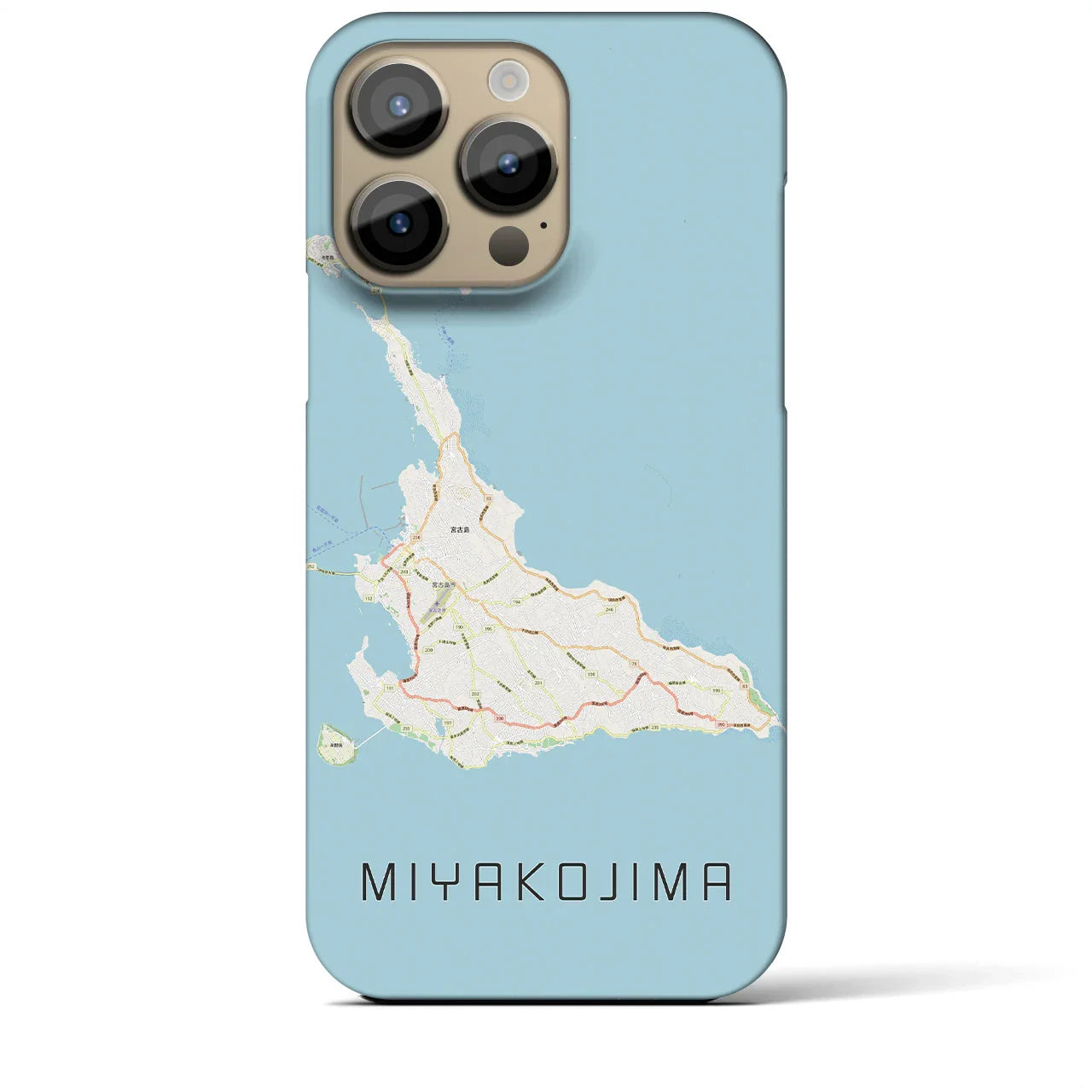 【宮古島(沖縄県)】地図柄iPhoneケース(バックカバータイプ)