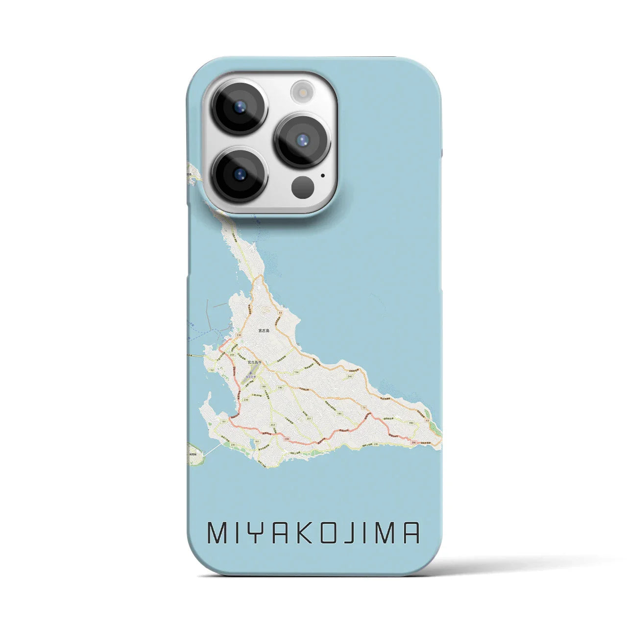 【宮古島(沖縄県)】地図柄iPhoneケース(バックカバータイプ)
