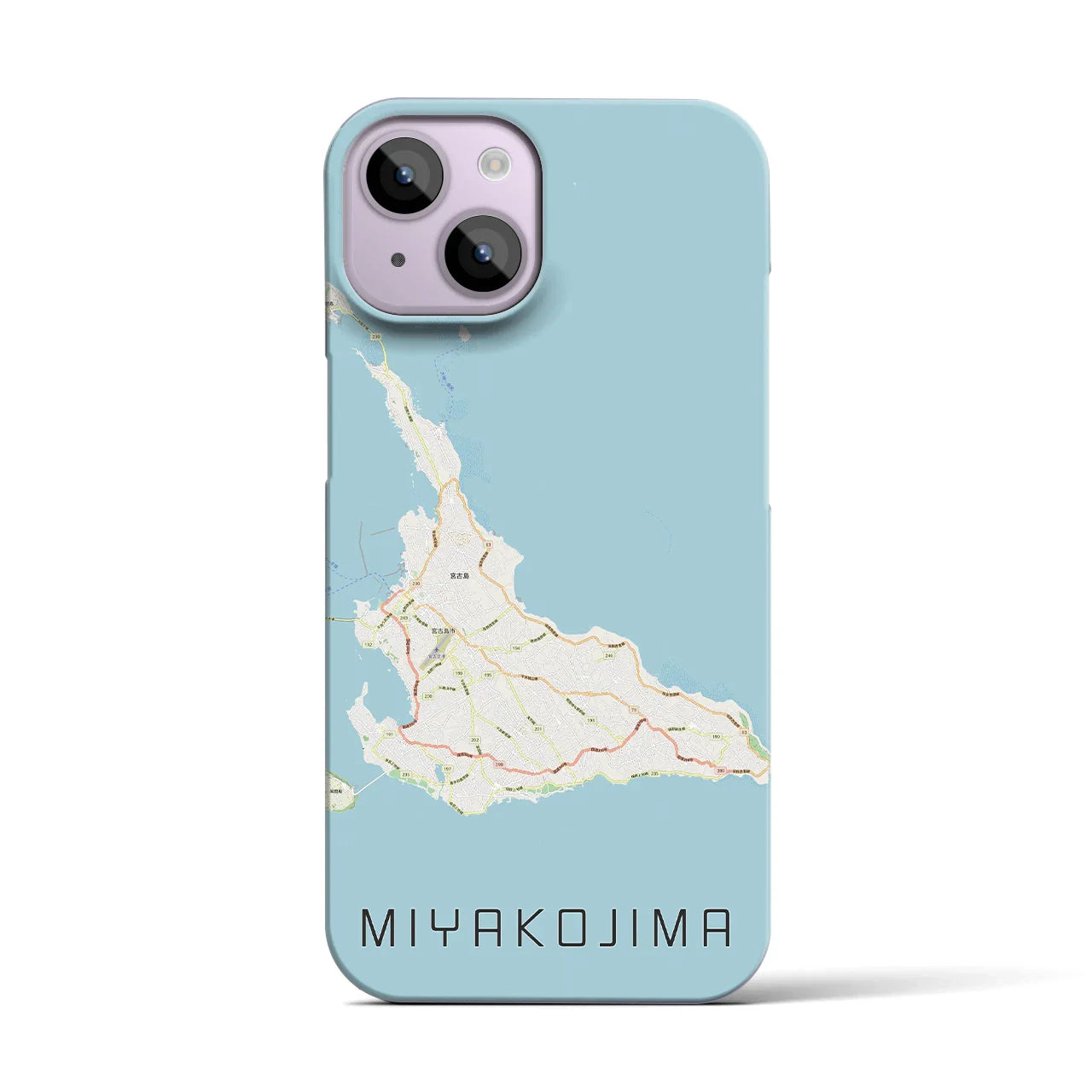 【宮古島(沖縄県)】地図柄iPhoneケース(バックカバータイプ)