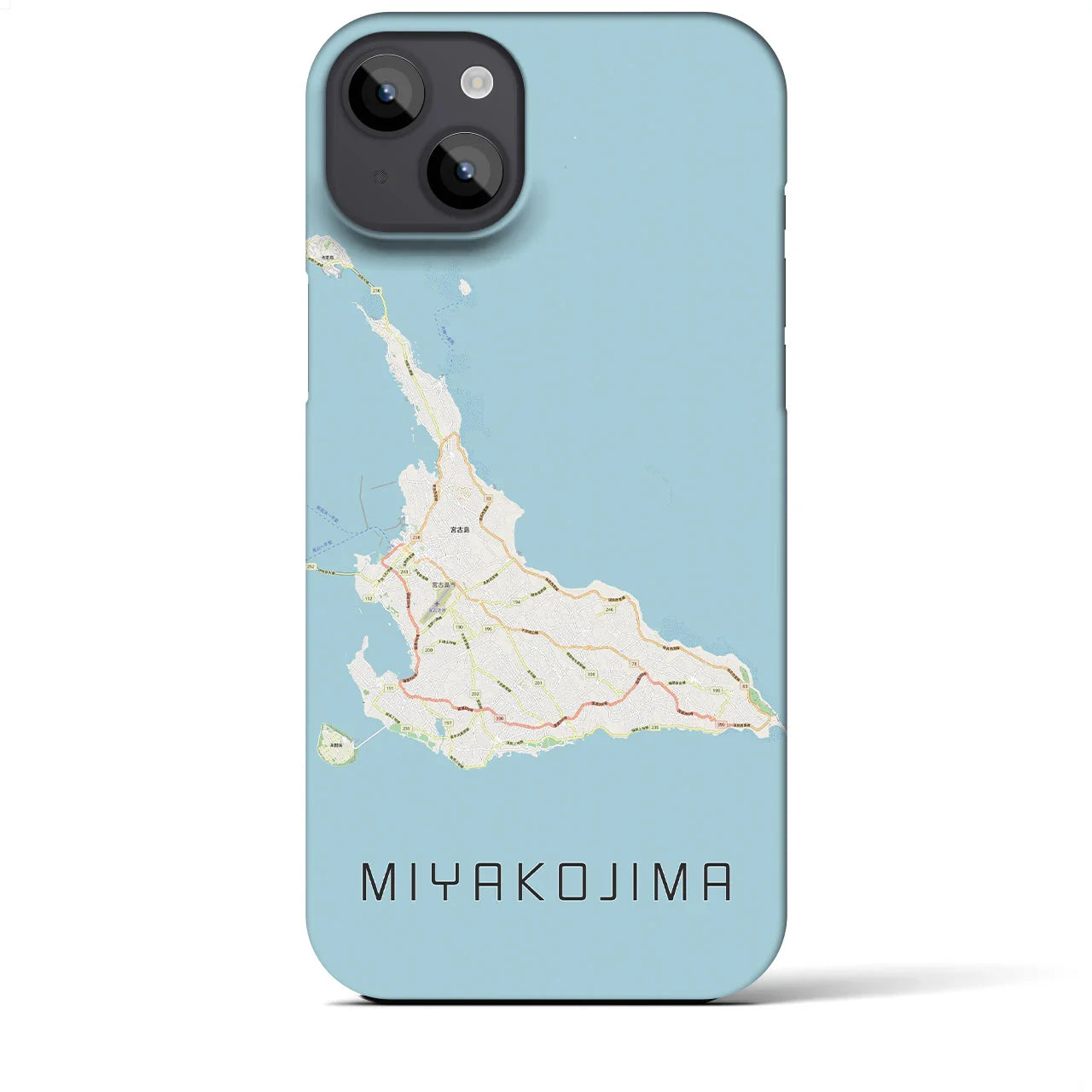 【宮古島(沖縄県)】地図柄iPhoneケース(バックカバータイプ)