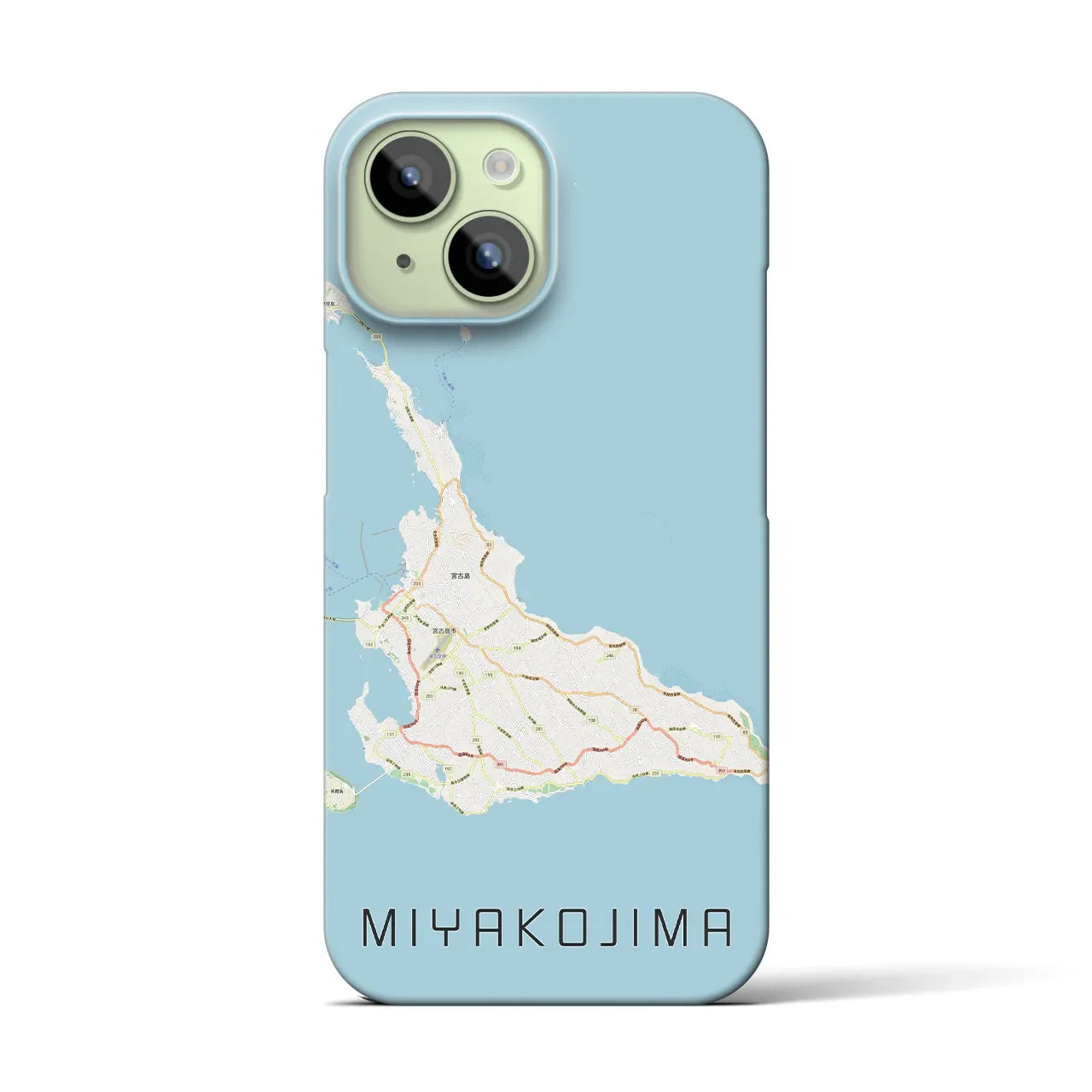 【宮古島(沖縄県)】地図柄iPhoneケース(バックカバータイプ)