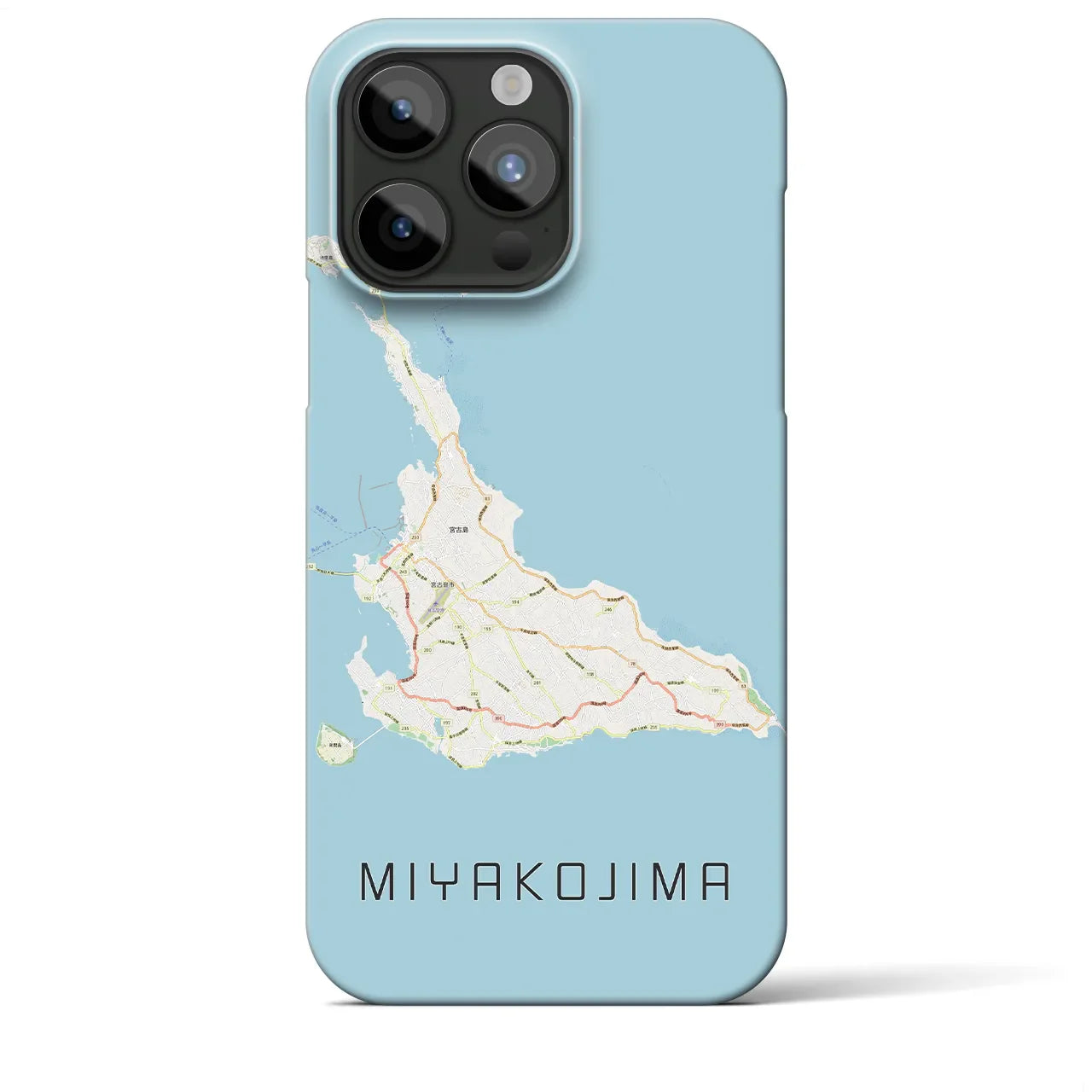 【宮古島(沖縄県)】地図柄iPhoneケース(バックカバータイプ)