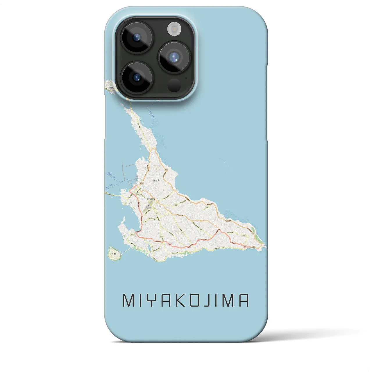 【宮古島(沖縄県)】地図柄iPhoneケース(バックカバータイプ)