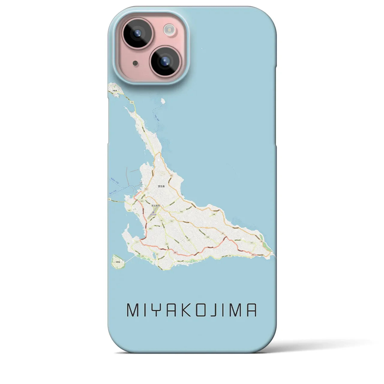 【宮古島(沖縄県)】地図柄iPhoneケース(バックカバータイプ)