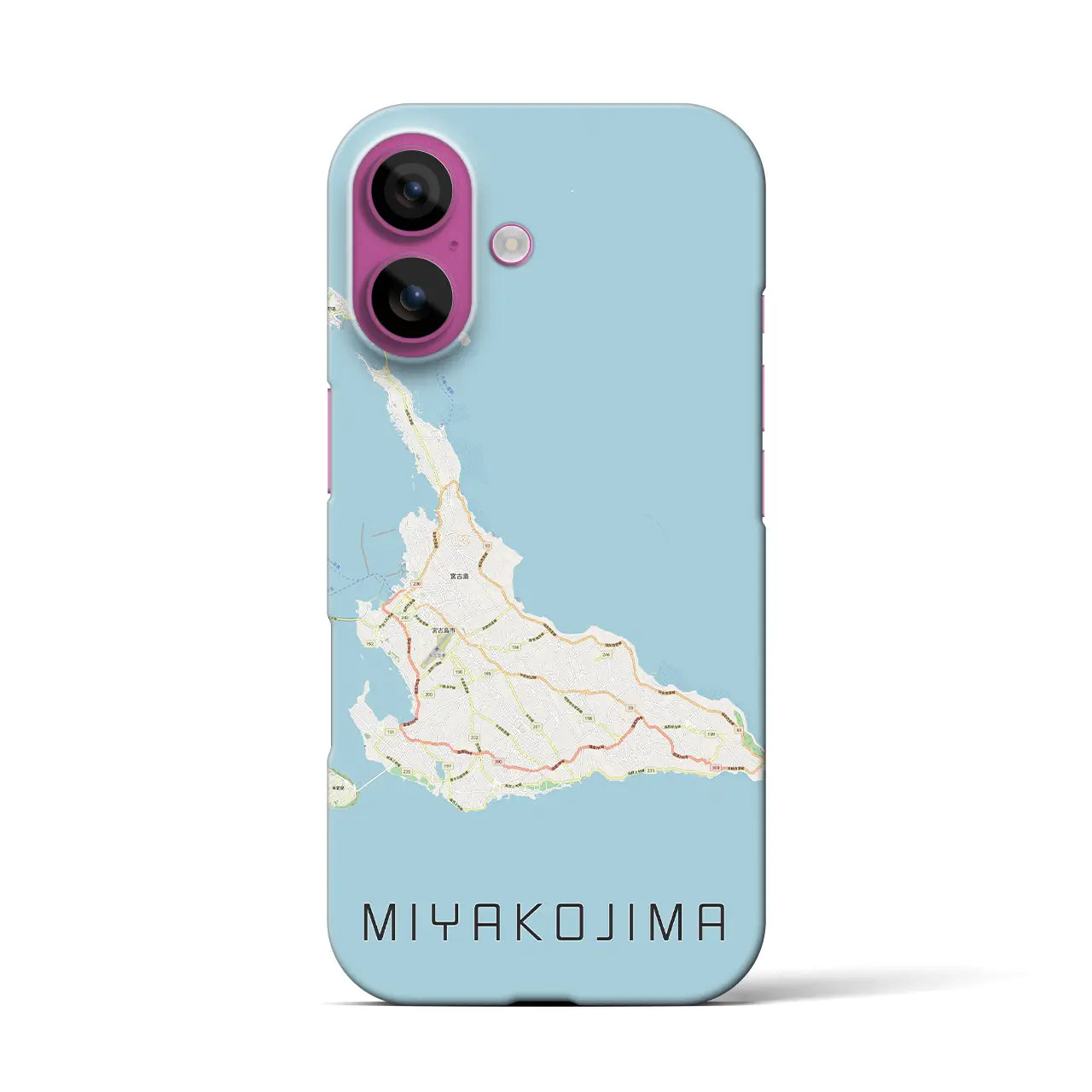 【宮古島(沖縄県)】地図柄iPhoneケース(バックカバータイプ)
