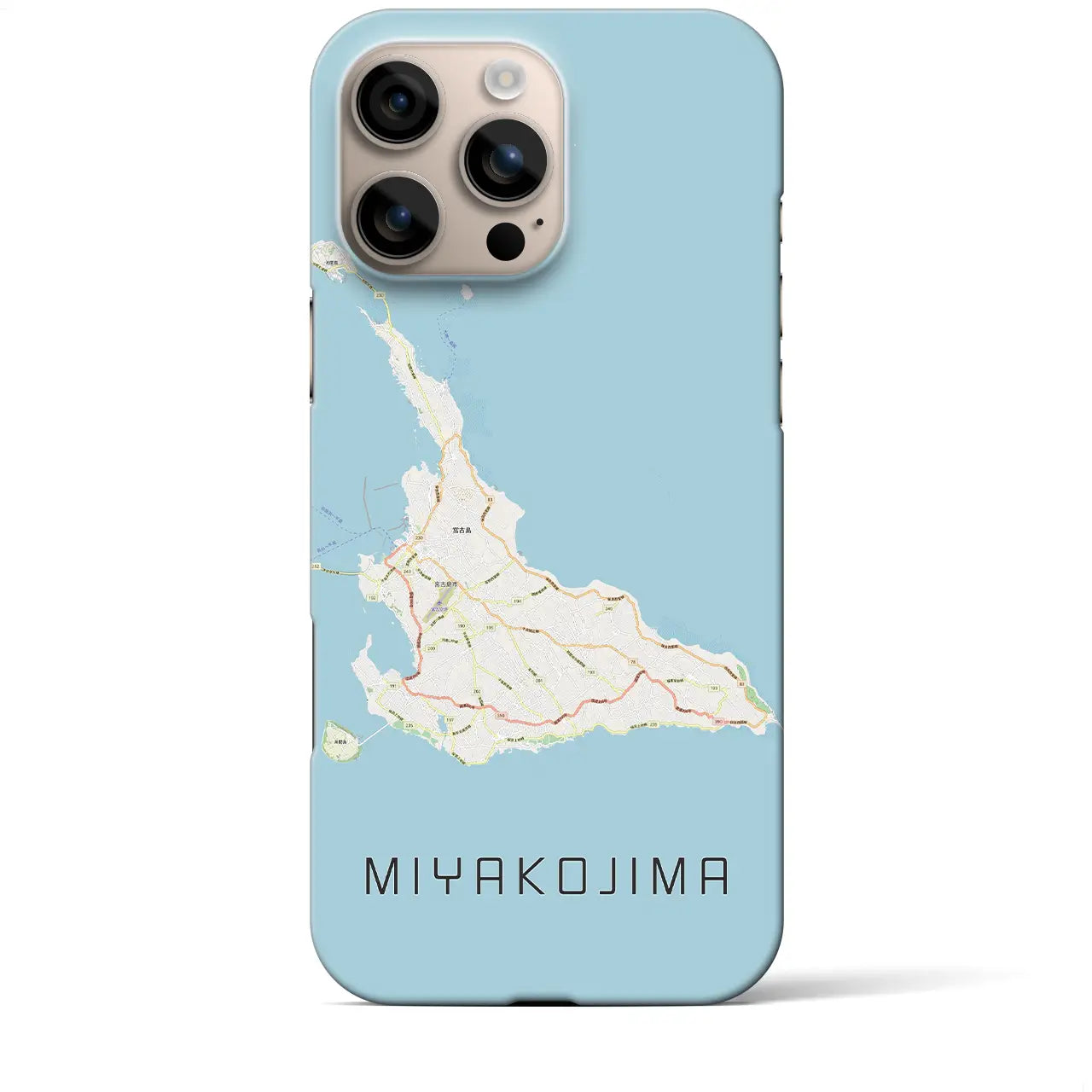 【宮古島(沖縄県)】地図柄iPhoneケース(バックカバータイプ)