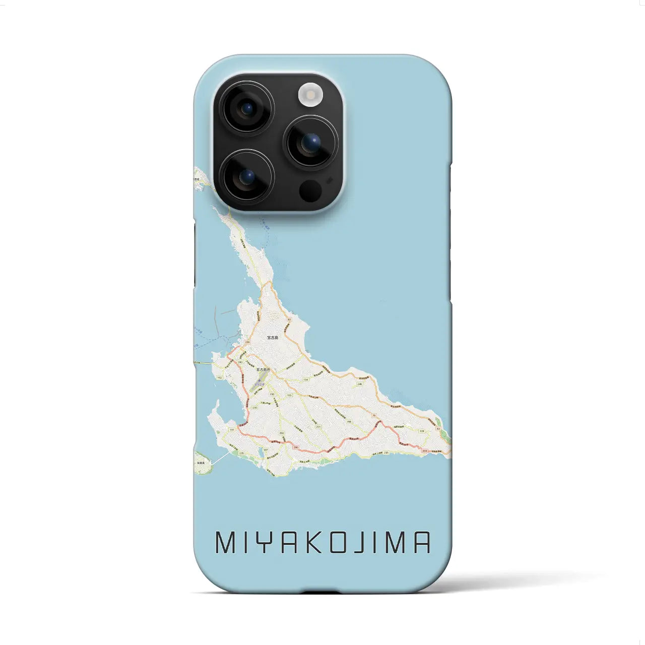 【宮古島(沖縄県)】地図柄iPhoneケース(バックカバータイプ)