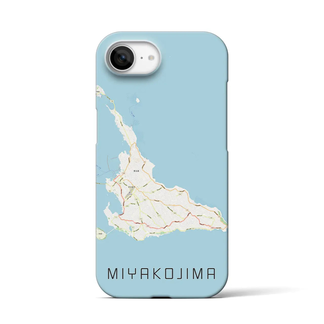 【宮古島(沖縄県)】地図柄iPhoneケース(バックカバータイプ)