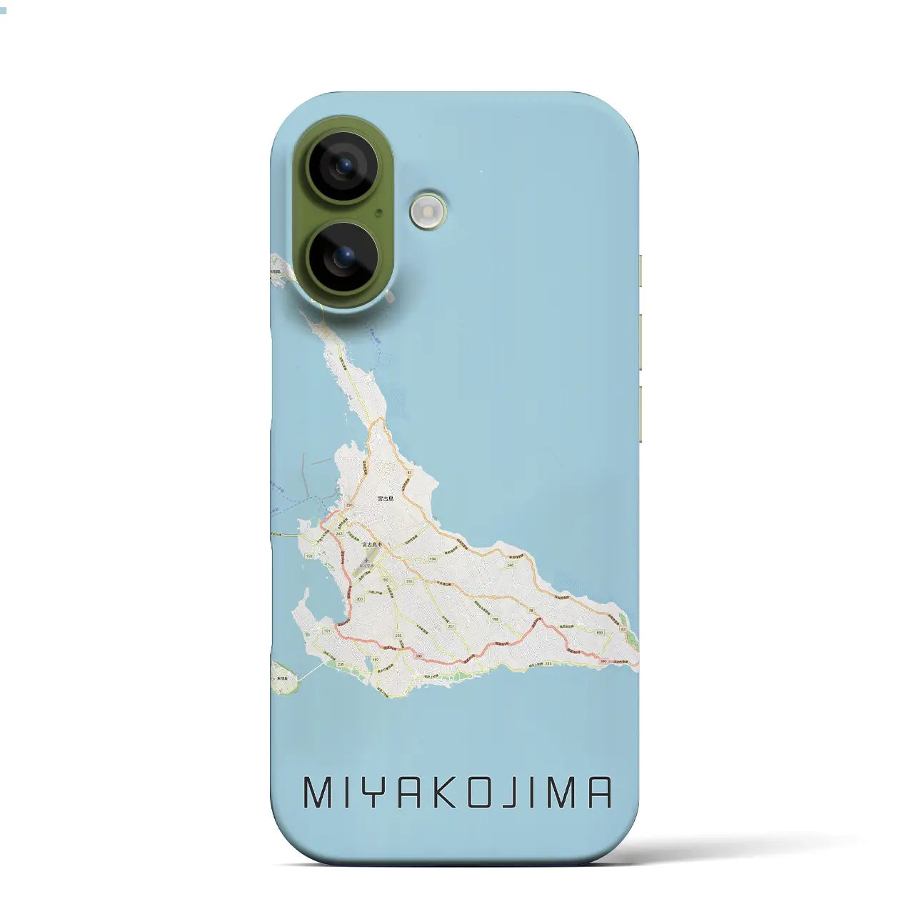 【宮古島(沖縄県)】地図柄iPhoneケース(バックカバータイプ)