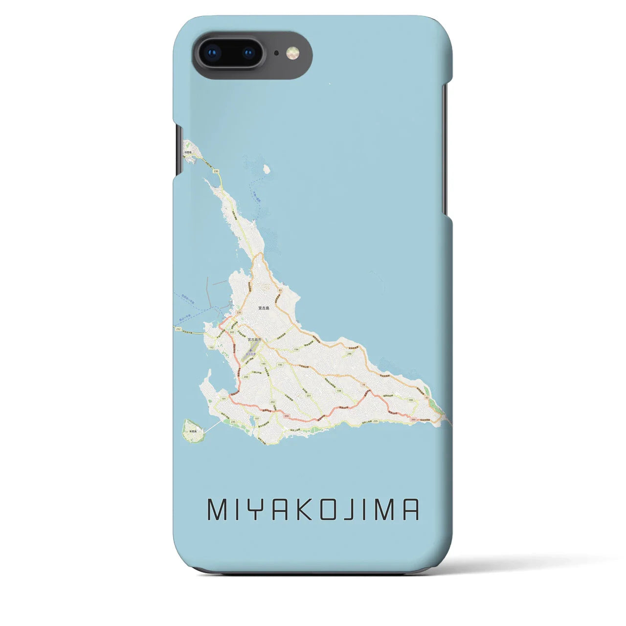 【宮古島(沖縄県)】地図柄iPhoneケース(バックカバータイプ)