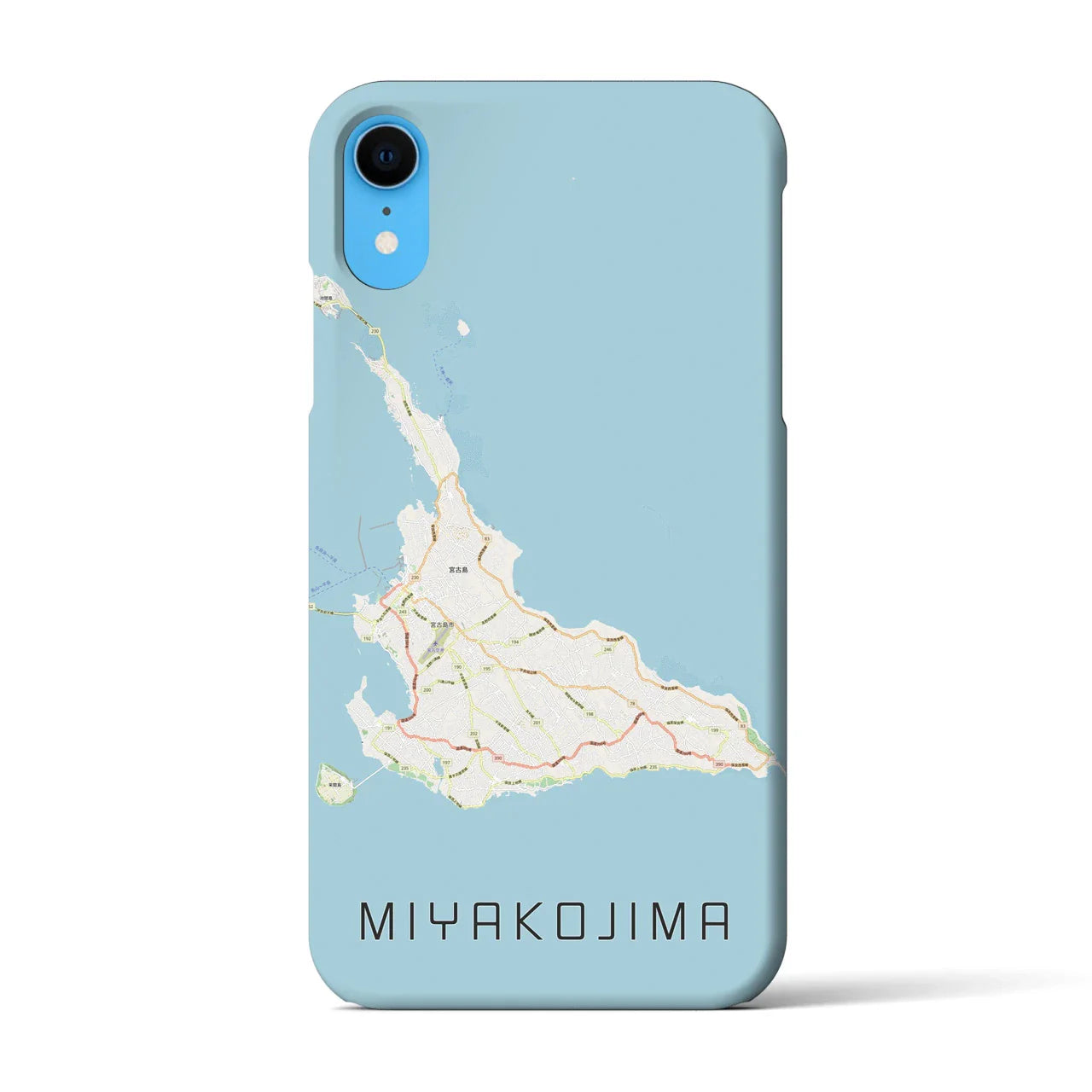 【宮古島(沖縄県)】地図柄iPhoneケース(バックカバータイプ)