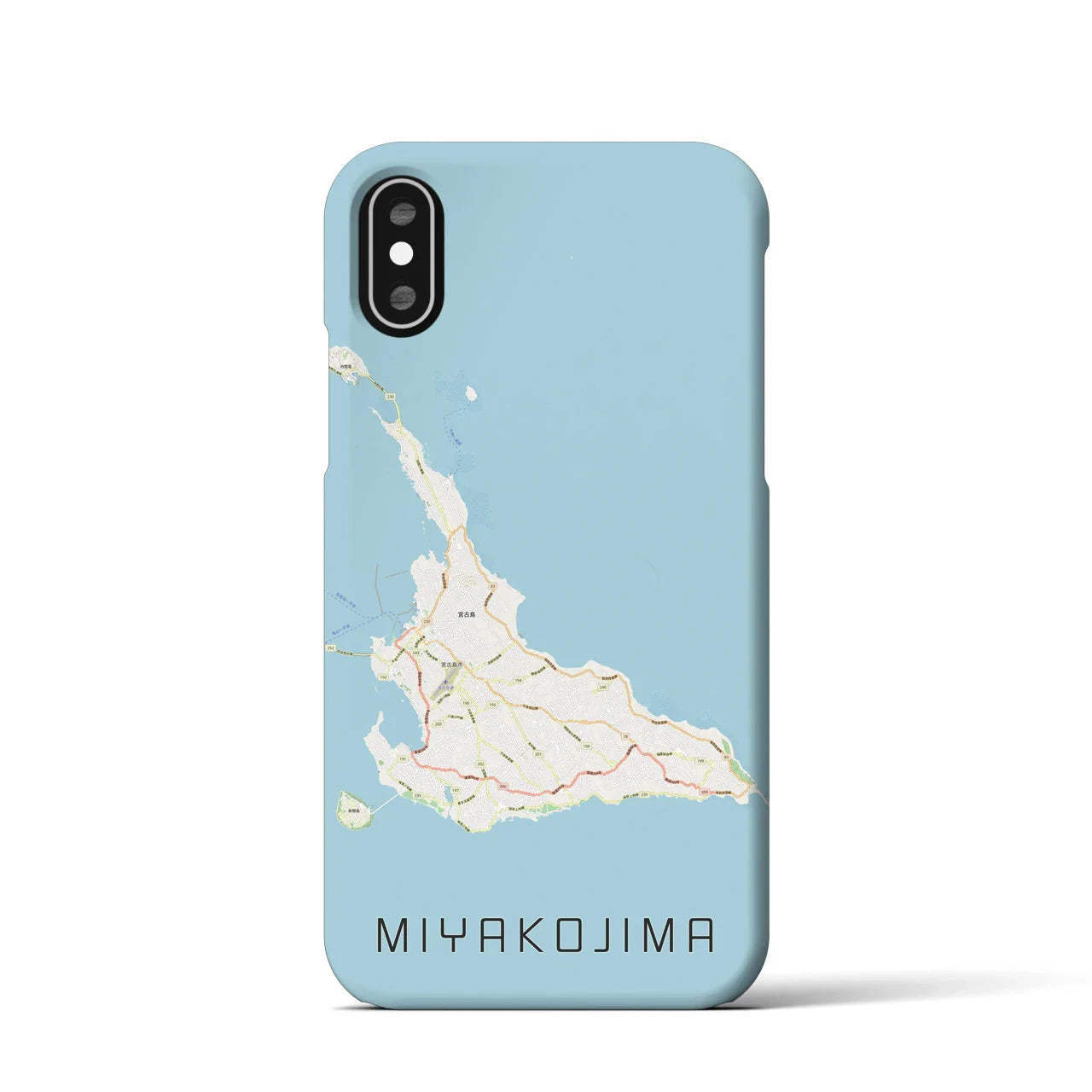 【宮古島(沖縄県)】地図柄iPhoneケース(バックカバータイプ)