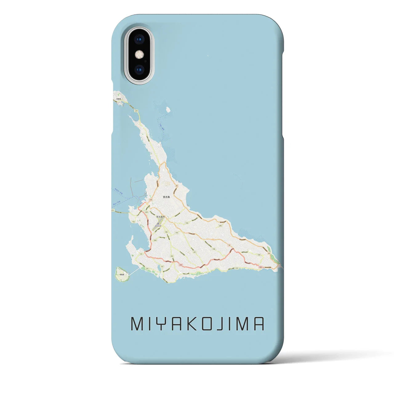 【宮古島(沖縄県)】地図柄iPhoneケース(バックカバータイプ)
