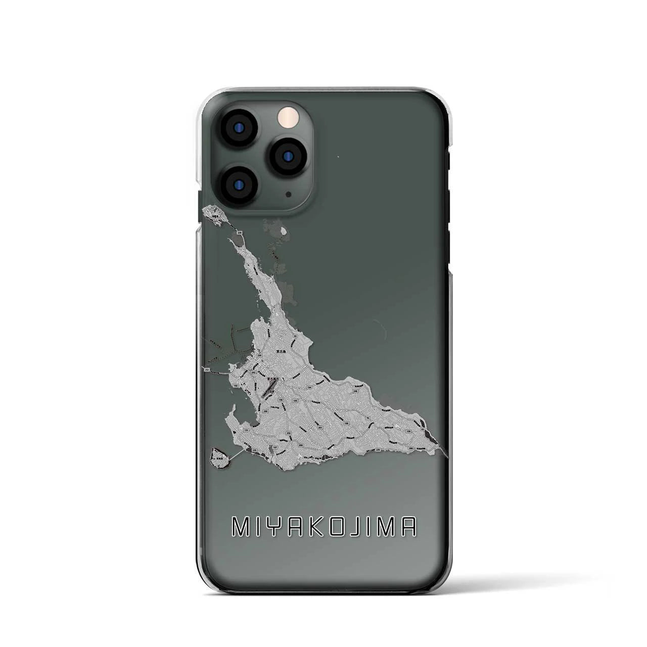 【宮古島(沖縄県)】地図柄iPhoneケース(クリアタイプ)