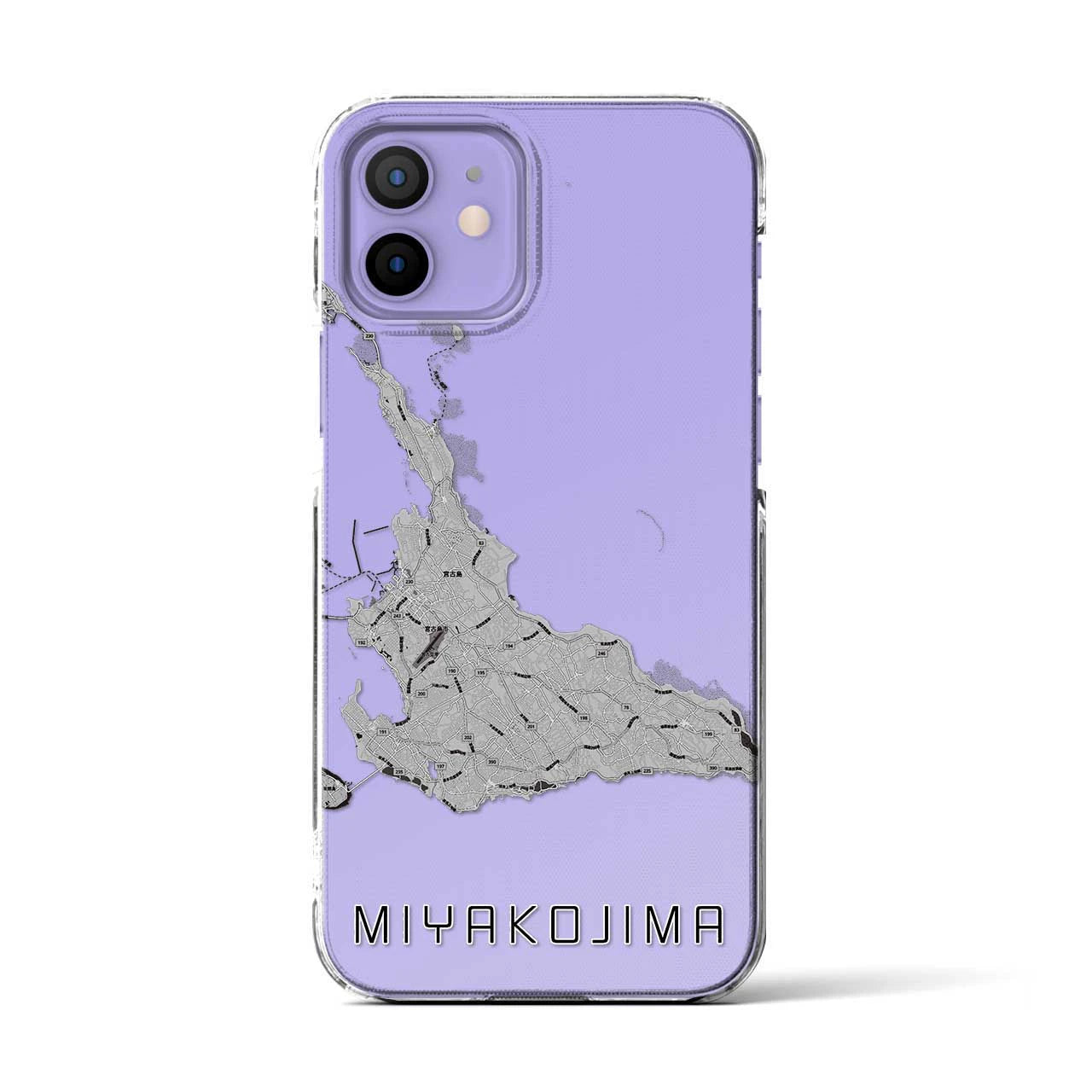 【宮古島(沖縄県)】地図柄iPhoneケース(クリアタイプ)