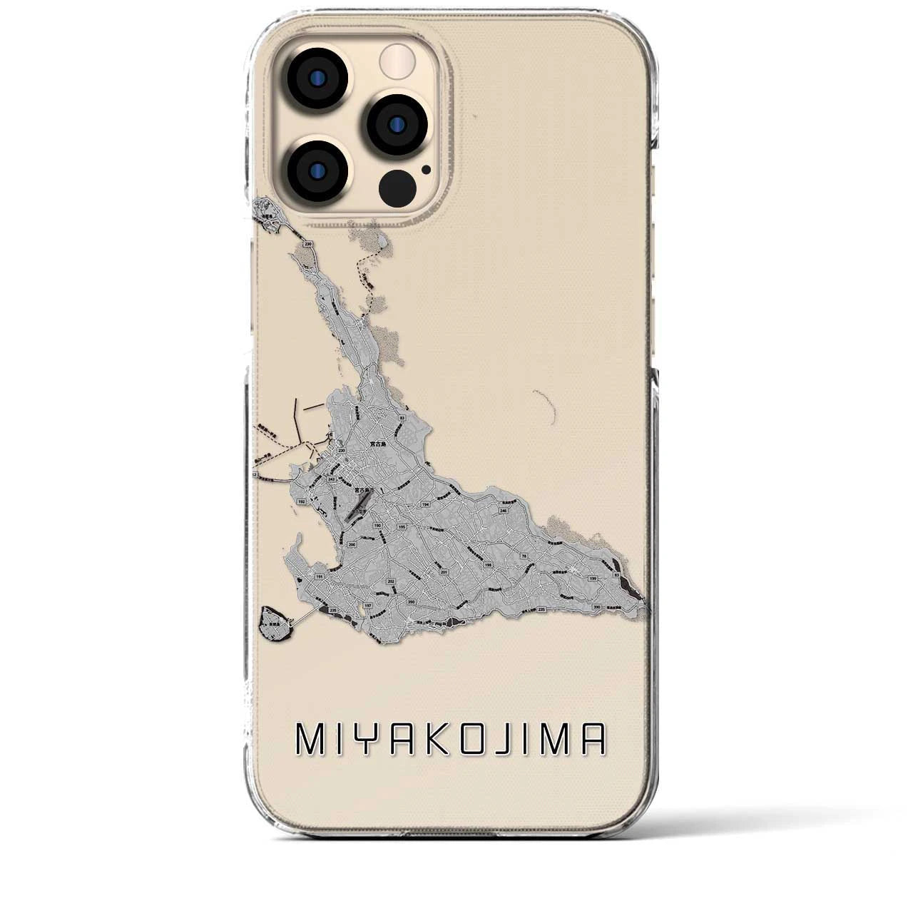 【宮古島(沖縄県)】地図柄iPhoneケース(クリアタイプ)