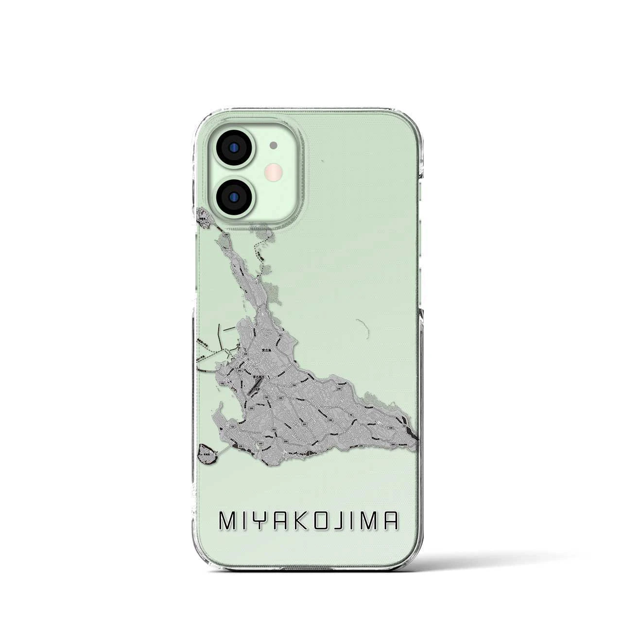 【宮古島(沖縄県)】地図柄iPhoneケース(クリアタイプ)