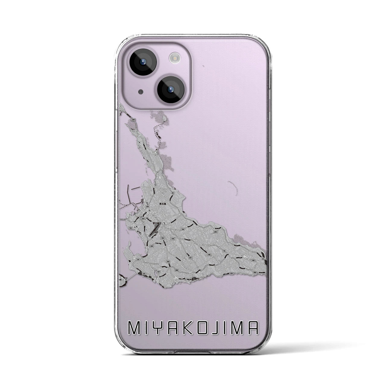 【宮古島(沖縄県)】地図柄iPhoneケース(クリアタイプ)