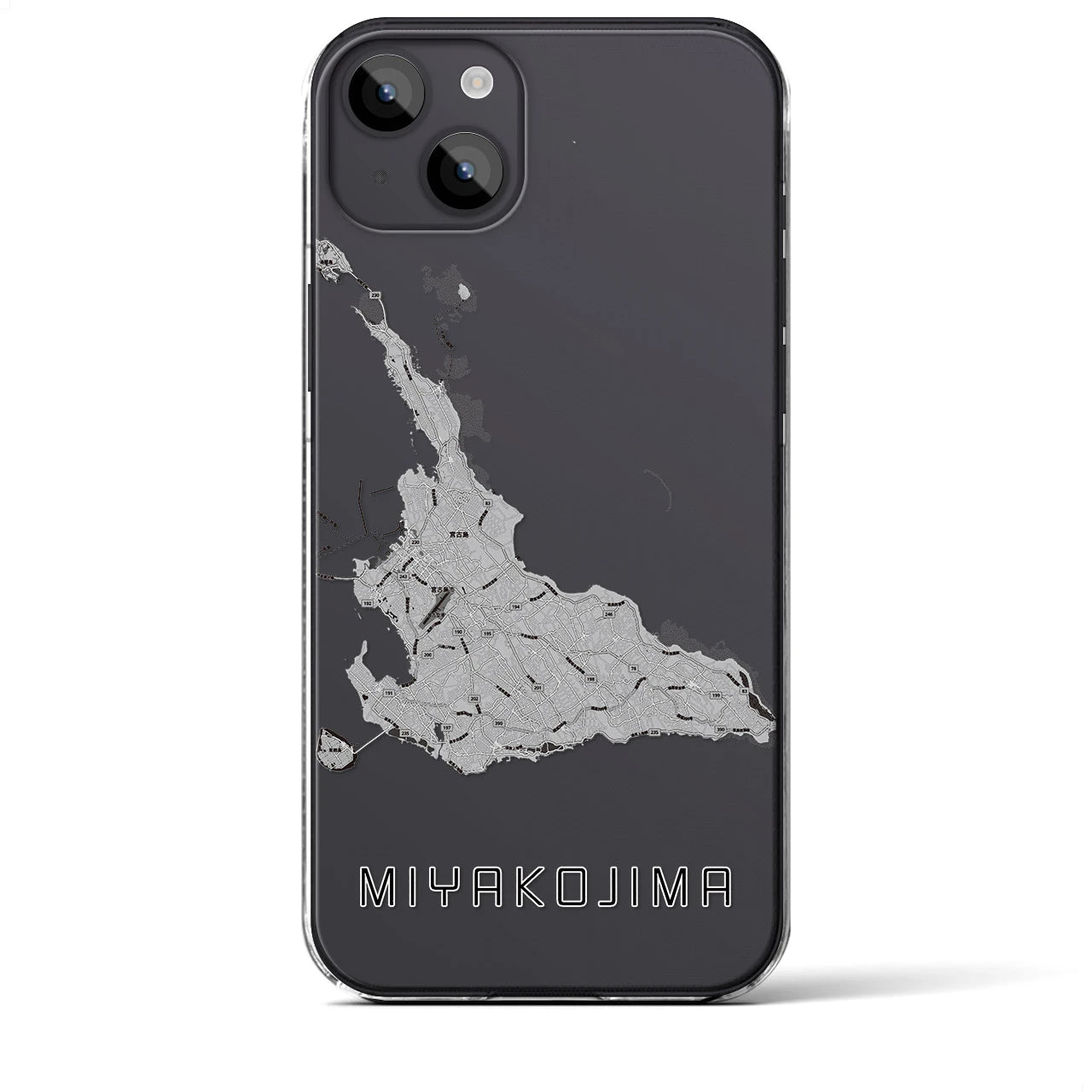 【宮古島(沖縄県)】地図柄iPhoneケース(クリアタイプ)