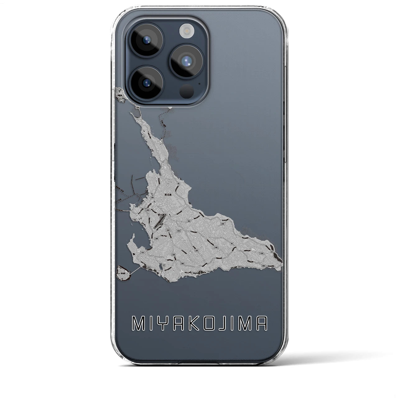 【宮古島(沖縄県)】地図柄iPhoneケース(クリアタイプ)