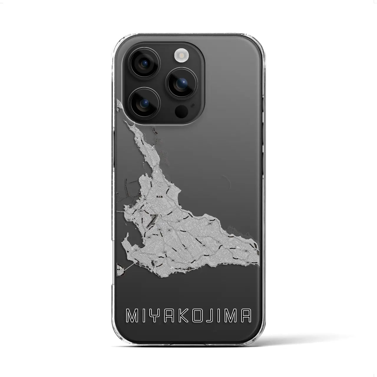 【宮古島(沖縄県)】地図柄iPhoneケース(クリアタイプ)