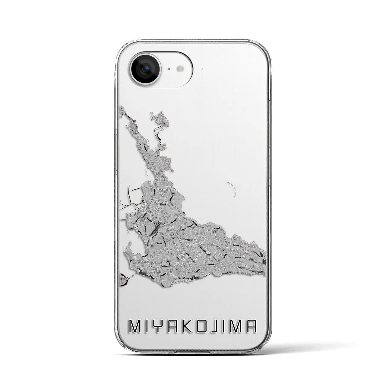【宮古島(沖縄県)】地図柄iPhoneケース(クリアタイプ)