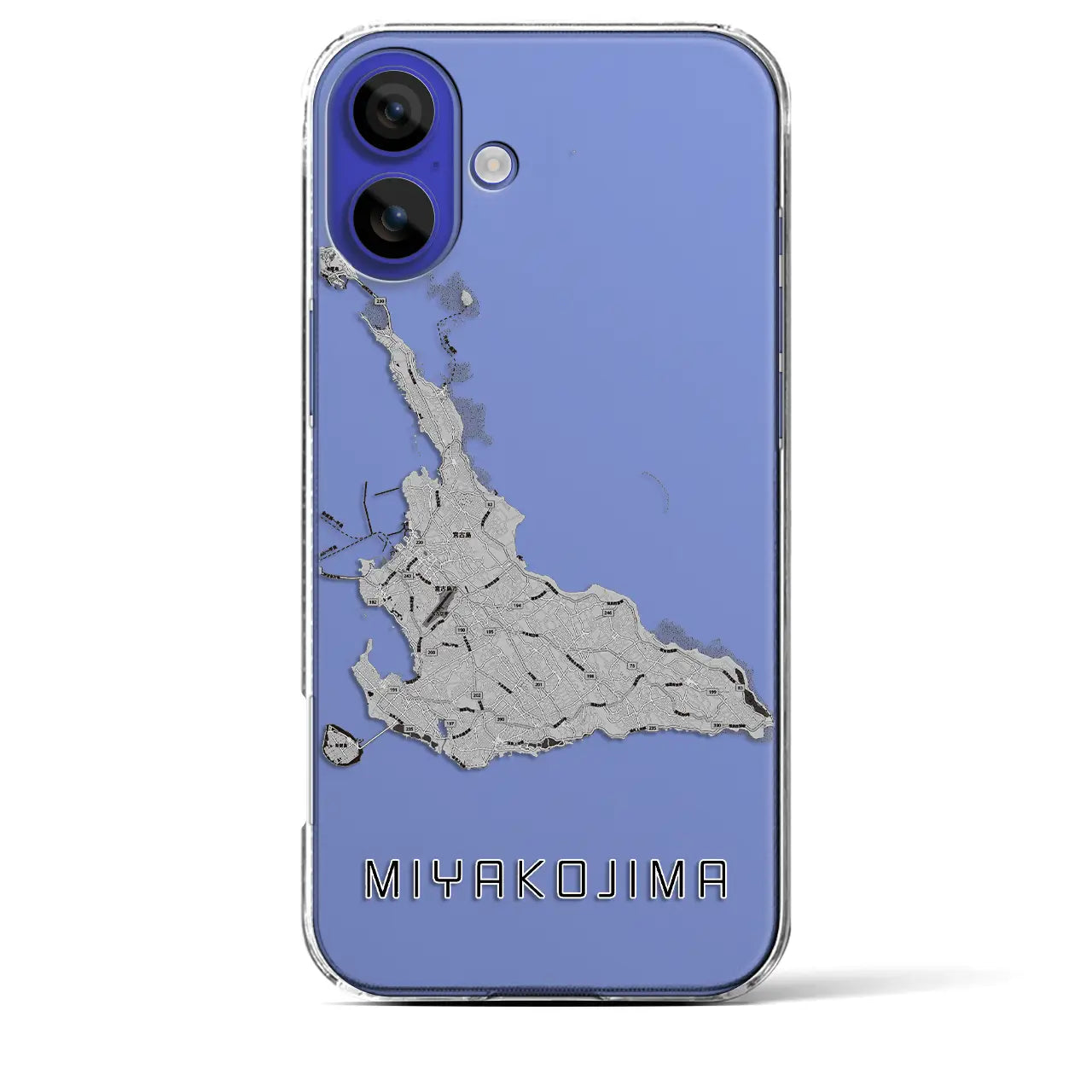 【宮古島(沖縄県)】地図柄iPhoneケース(クリアタイプ)