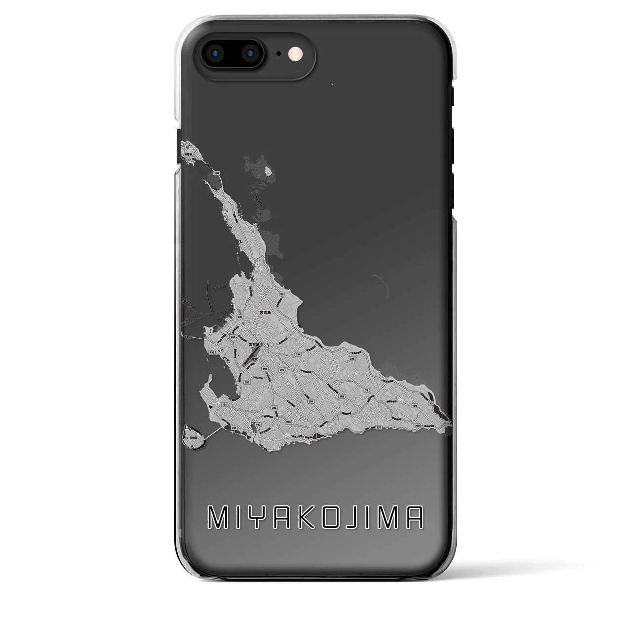 【宮古島(沖縄県)】地図柄iPhoneケース(クリアタイプ)