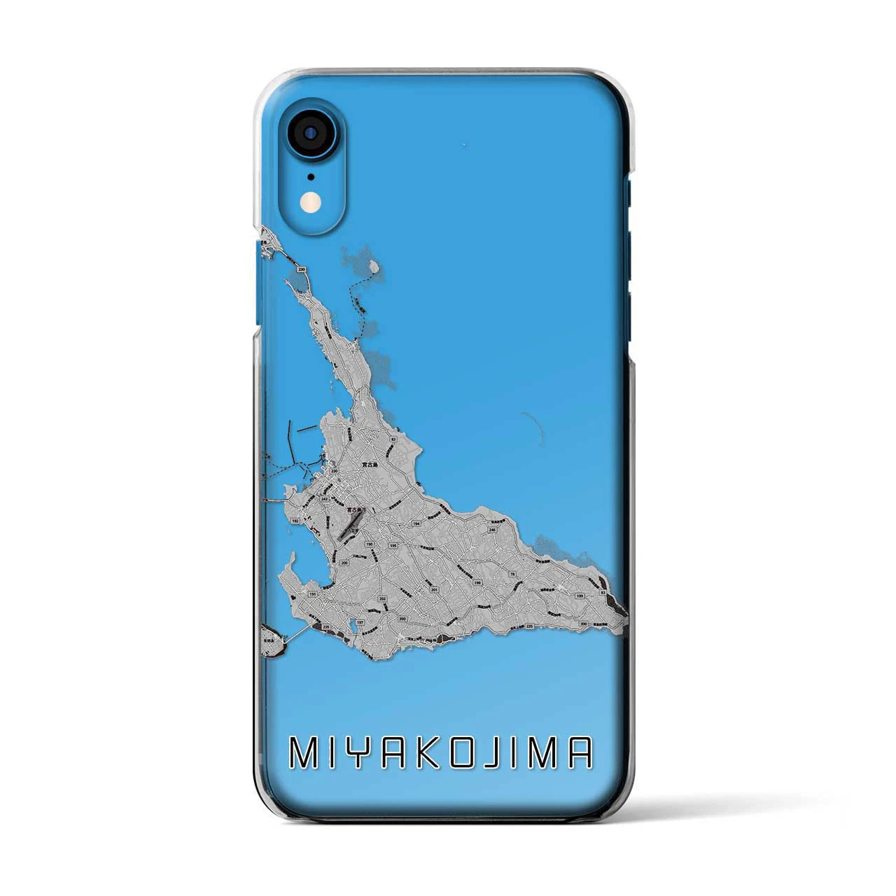 【宮古島(沖縄県)】地図柄iPhoneケース(クリアタイプ)