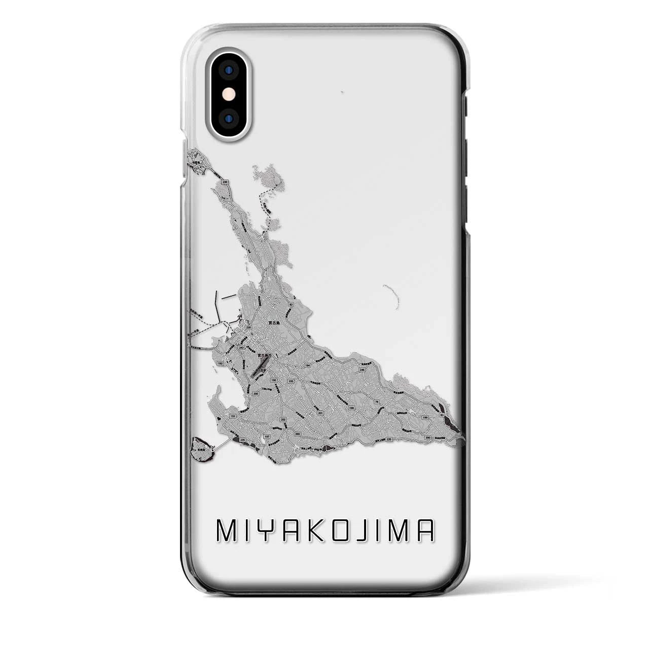 【宮古島(沖縄県)】地図柄iPhoneケース(クリアタイプ)