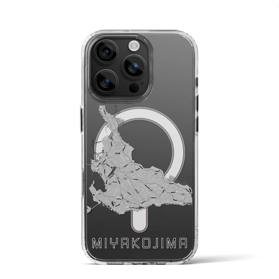 【宮古島(沖縄県)】地図柄iPhoneケース(MagSafeタイプ)