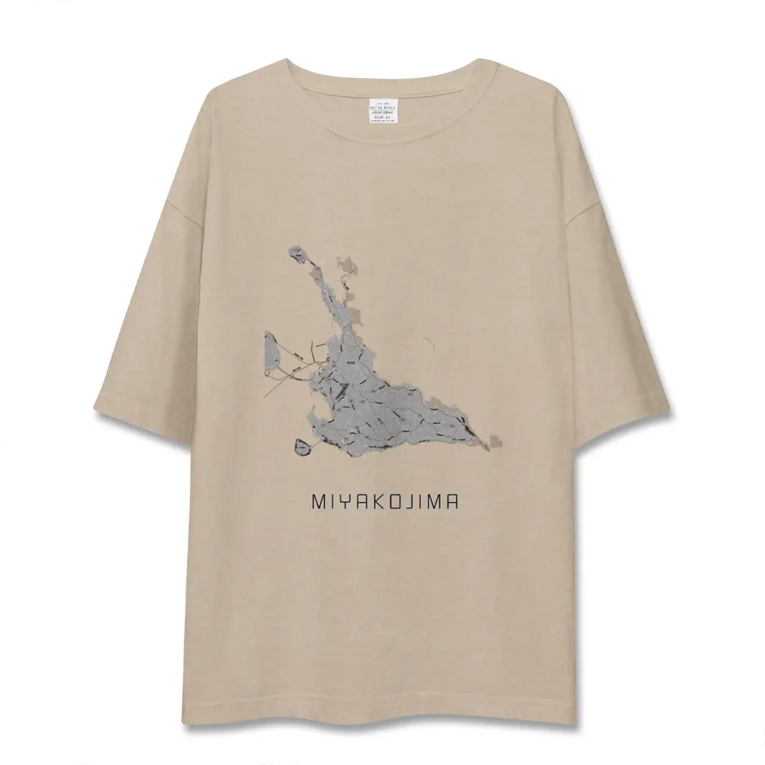 【宮古島(沖縄県)】地図柄ビッグシルエットTシャツ