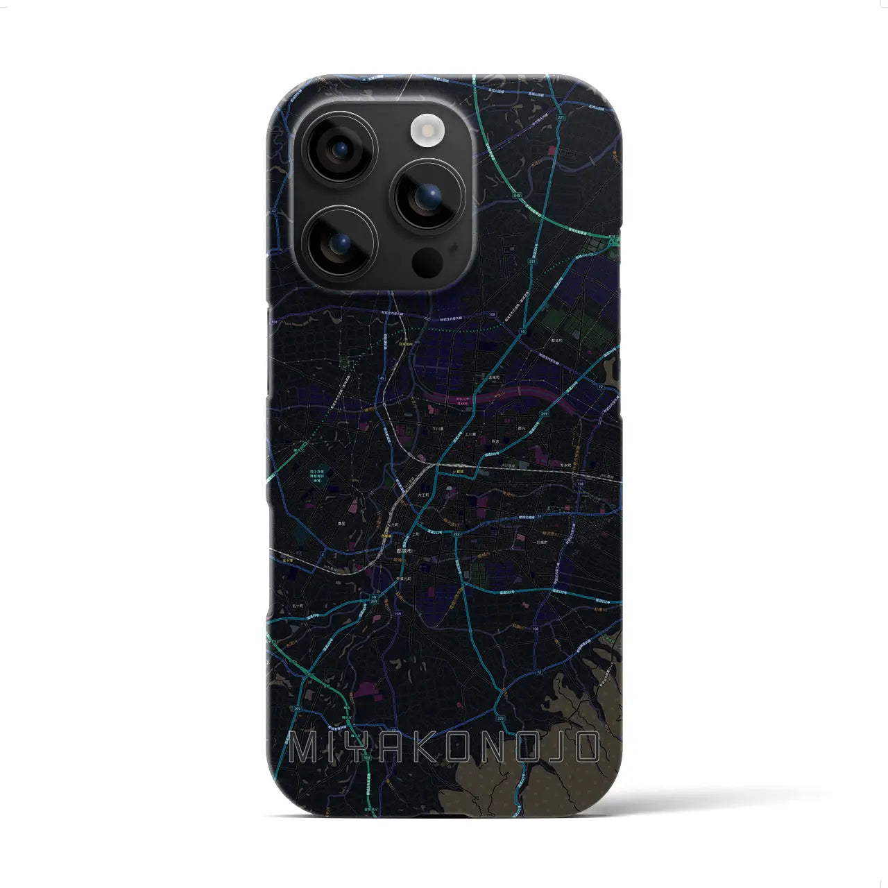 【都城(宮崎県)】地図柄iPhoneケース(バックカバータイプ)