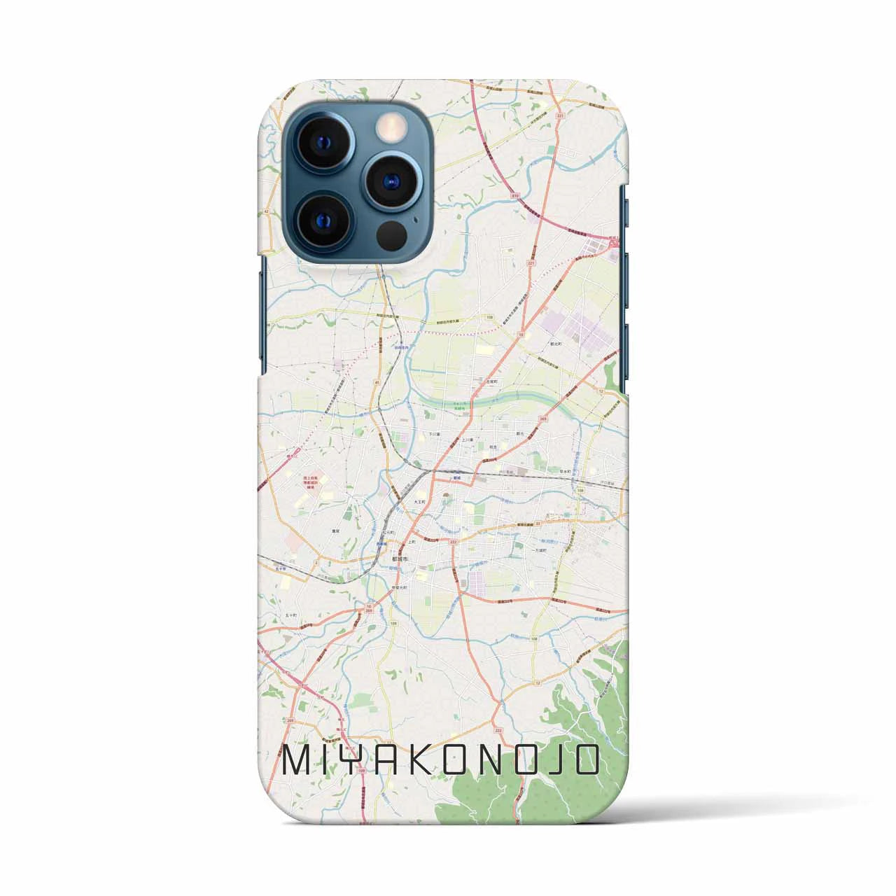 【都城(宮崎県)】地図柄iPhoneケース(バックカバータイプ)