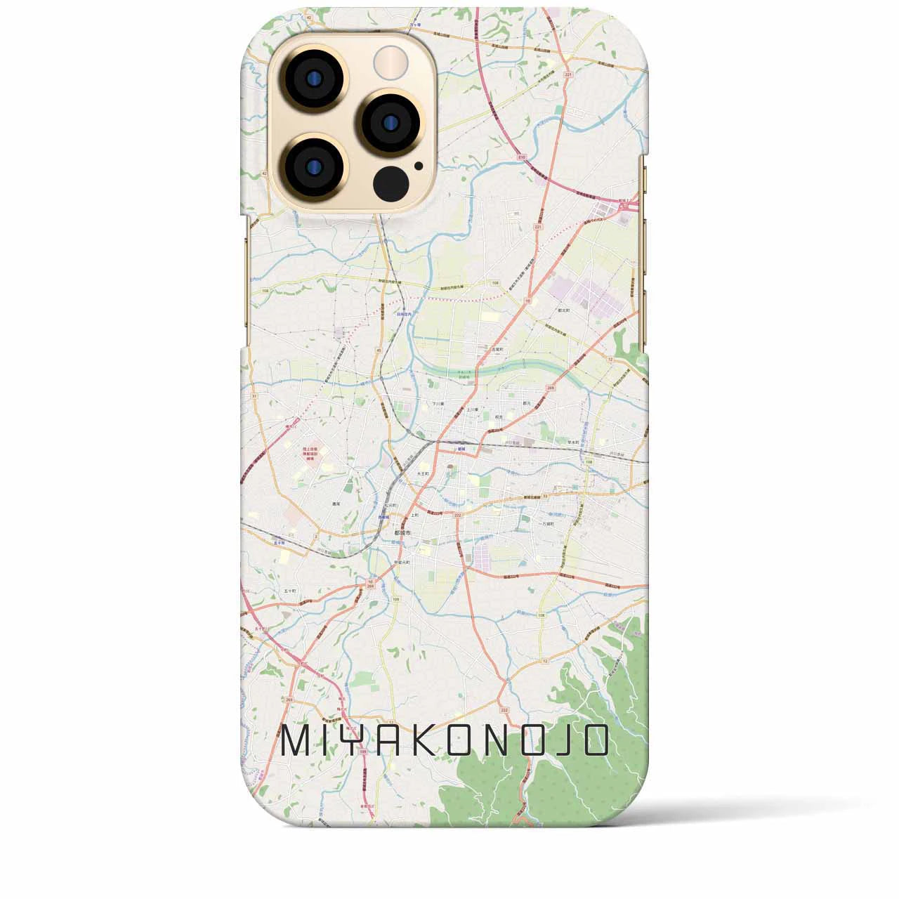 【都城(宮崎県)】地図柄iPhoneケース(バックカバータイプ)