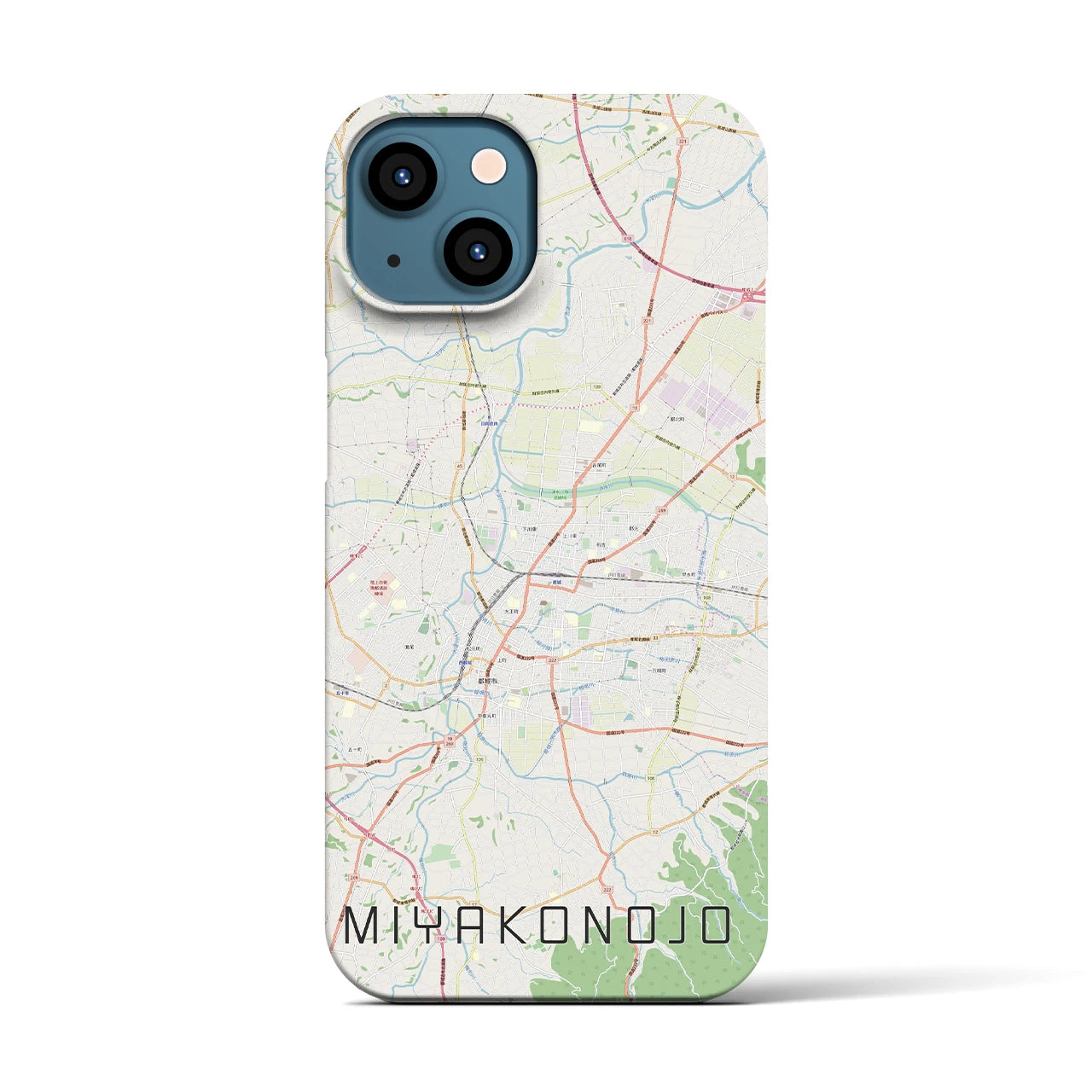 【都城(宮崎県)】地図柄iPhoneケース(バックカバータイプ)