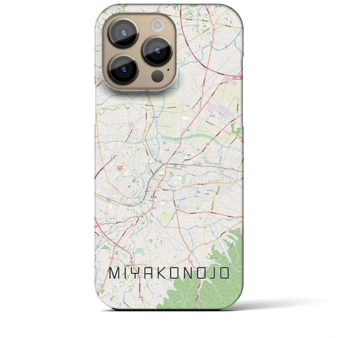 【都城(宮崎県)】地図柄iPhoneケース(バックカバータイプ)