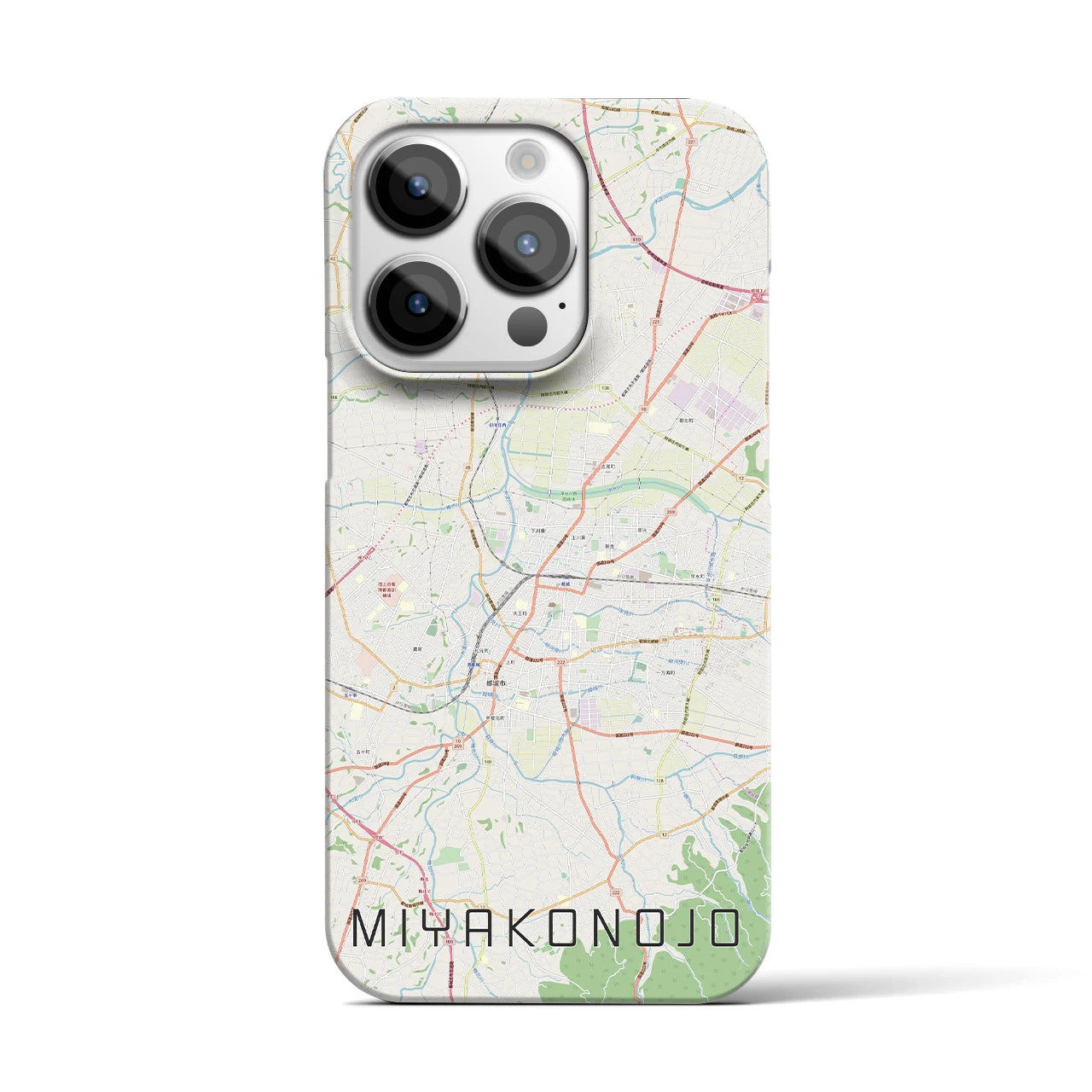 【都城(宮崎県)】地図柄iPhoneケース(バックカバータイプ)