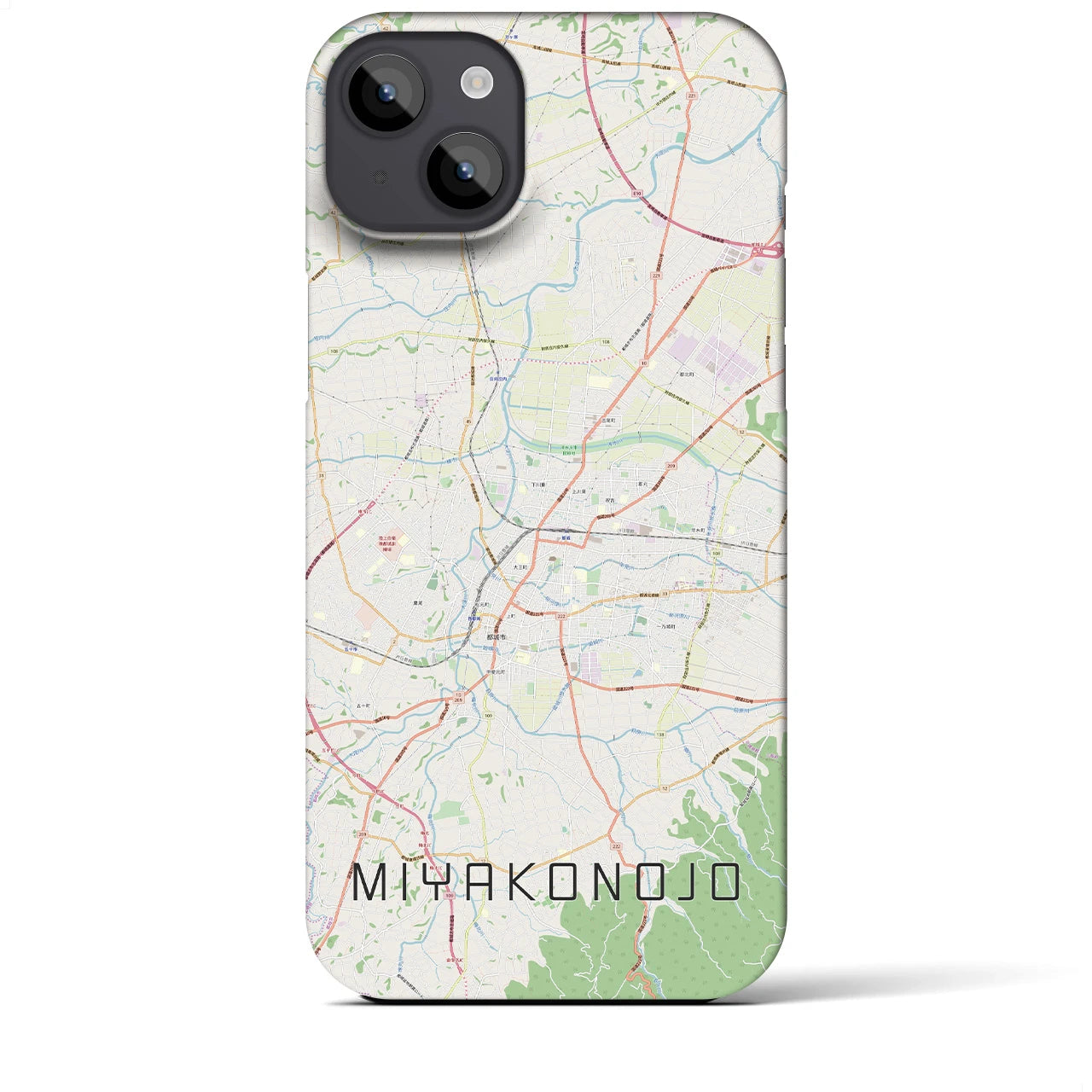 【都城(宮崎県)】地図柄iPhoneケース(バックカバータイプ)
