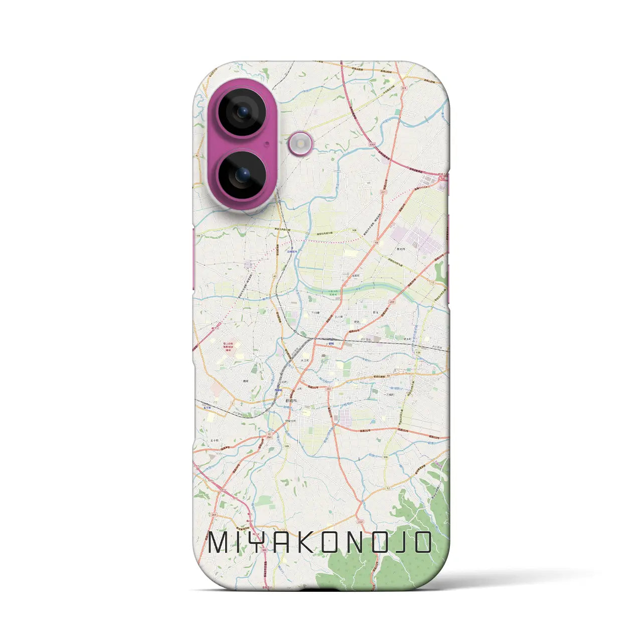 【都城(宮崎県)】地図柄iPhoneケース(バックカバータイプ)