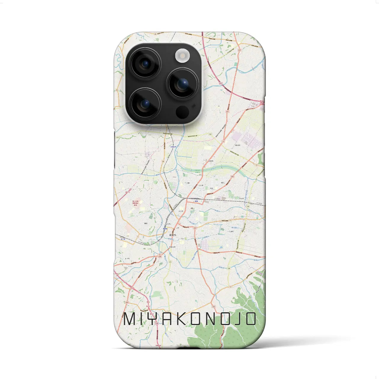 【都城(宮崎県)】地図柄iPhoneケース(バックカバータイプ)