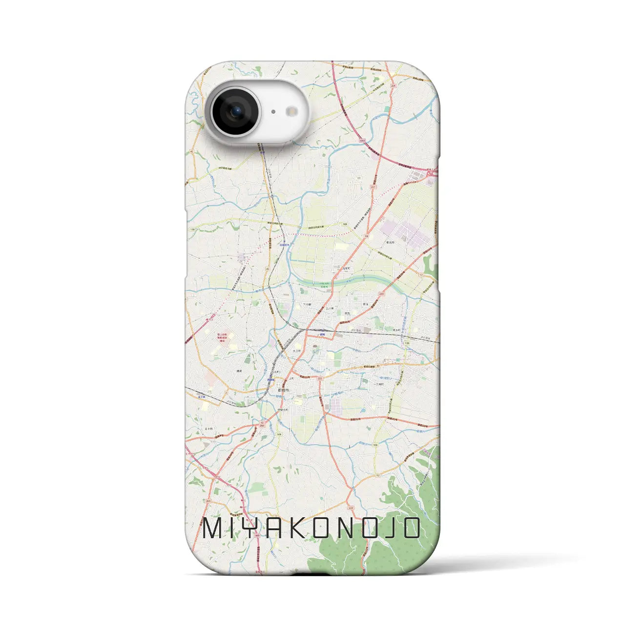 【都城(宮崎県)】地図柄iPhoneケース(バックカバータイプ)