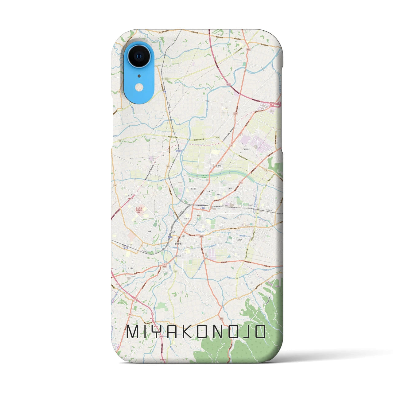 【都城(宮崎県)】地図柄iPhoneケース(バックカバータイプ)