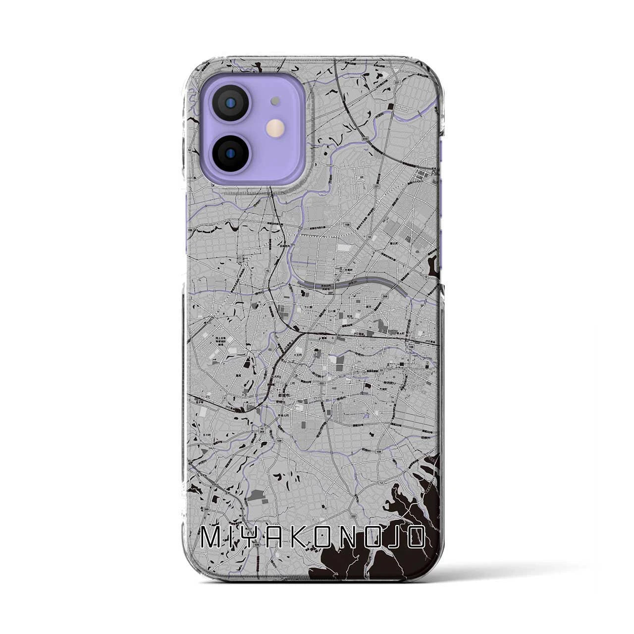 【都城(宮崎県)】地図柄iPhoneケース(クリアタイプ)