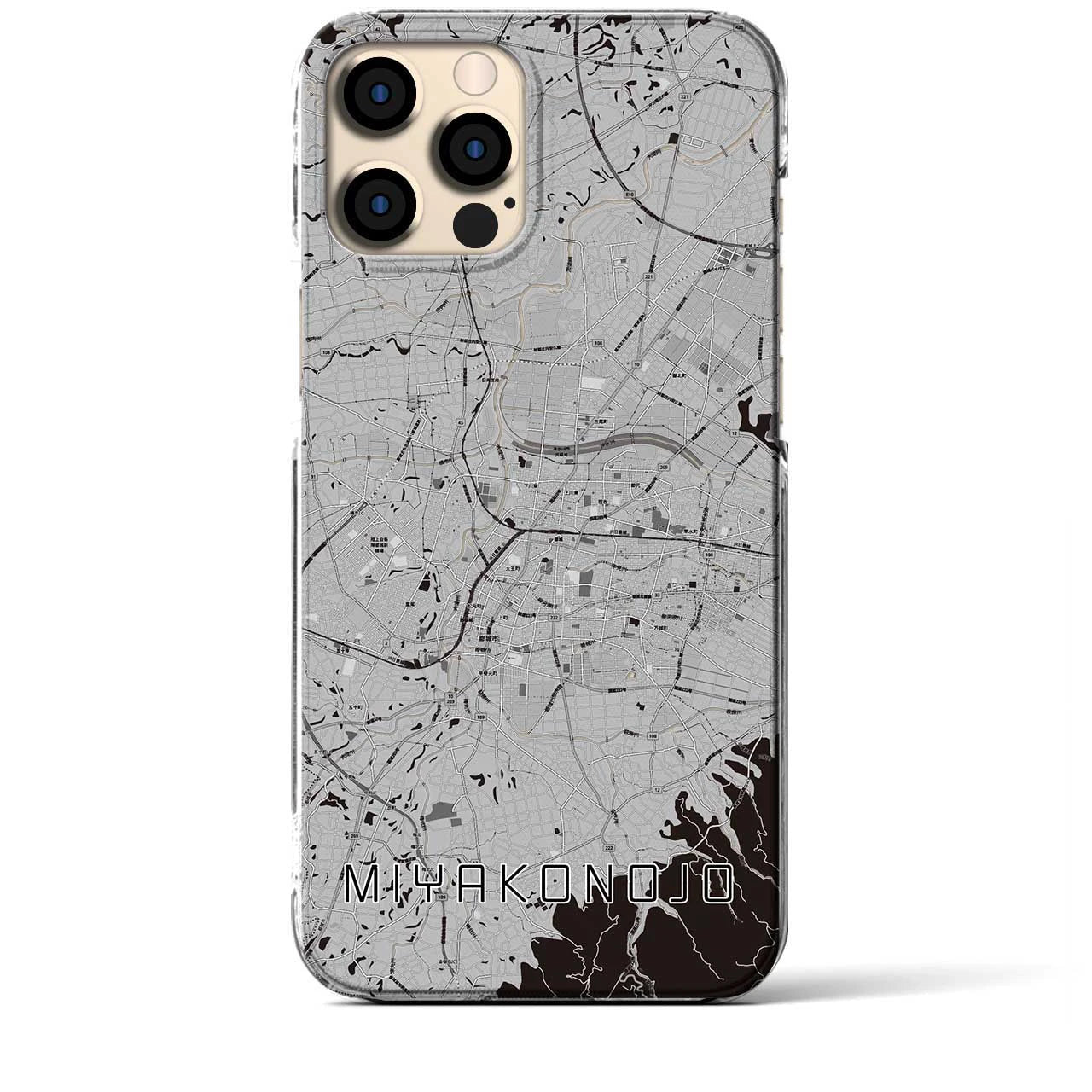 【都城(宮崎県)】地図柄iPhoneケース(クリアタイプ)