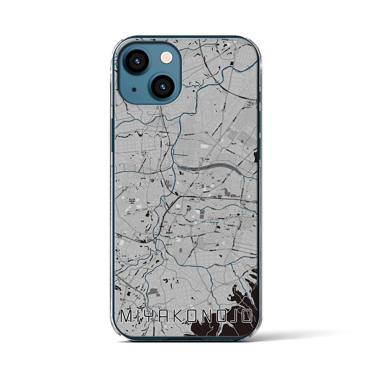 【都城(宮崎県)】地図柄iPhoneケース(クリアタイプ)