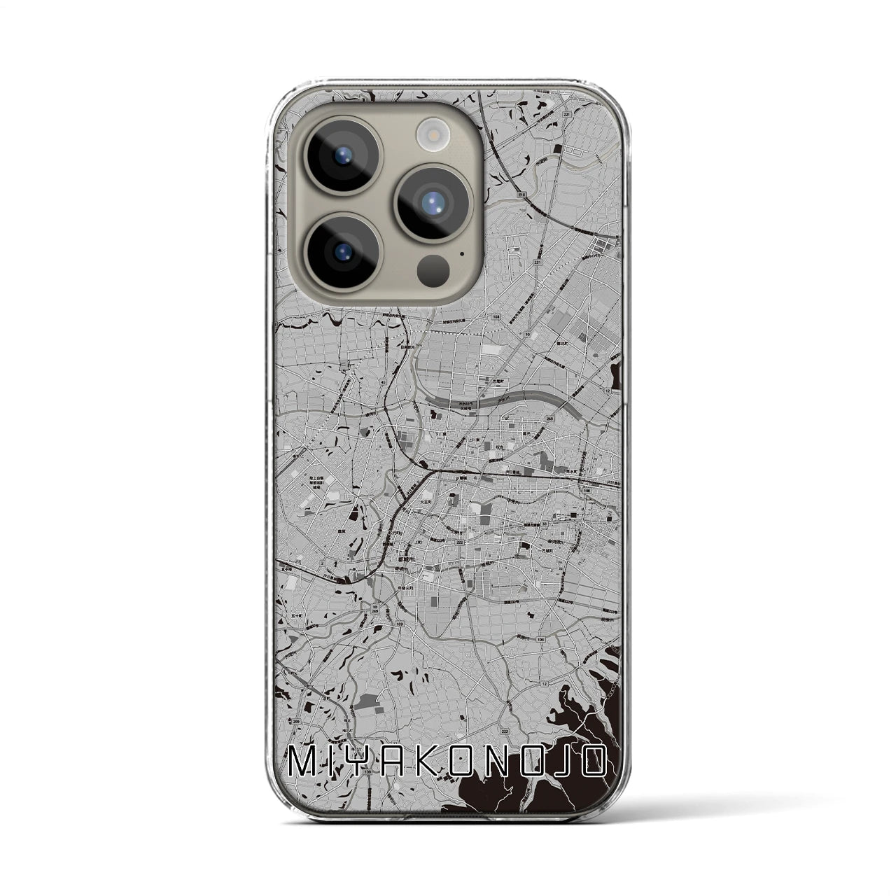 【都城(宮崎県)】地図柄iPhoneケース(クリアタイプ)