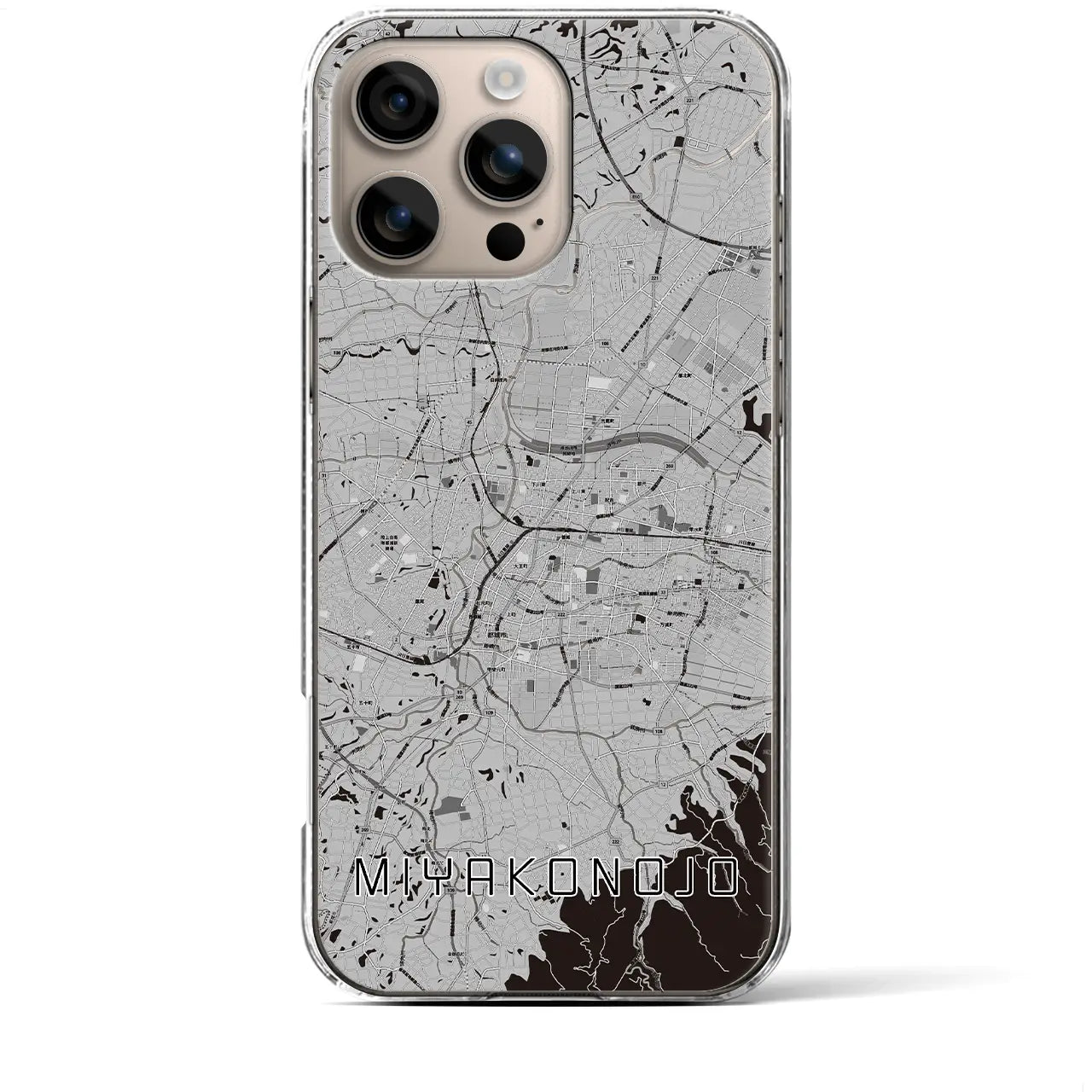 【都城(宮崎県)】地図柄iPhoneケース(クリアタイプ)